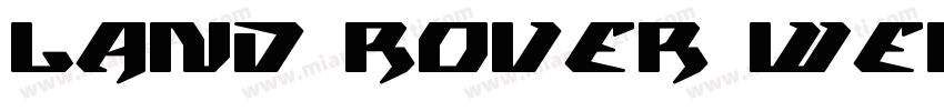 Land Rover Web Bold字体转换